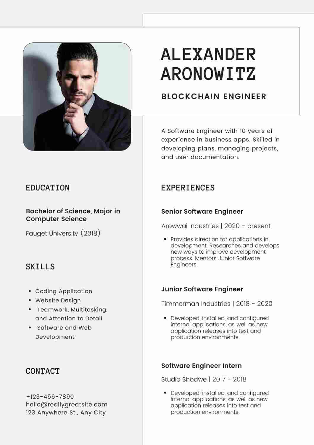 Blockchain Engineer CV