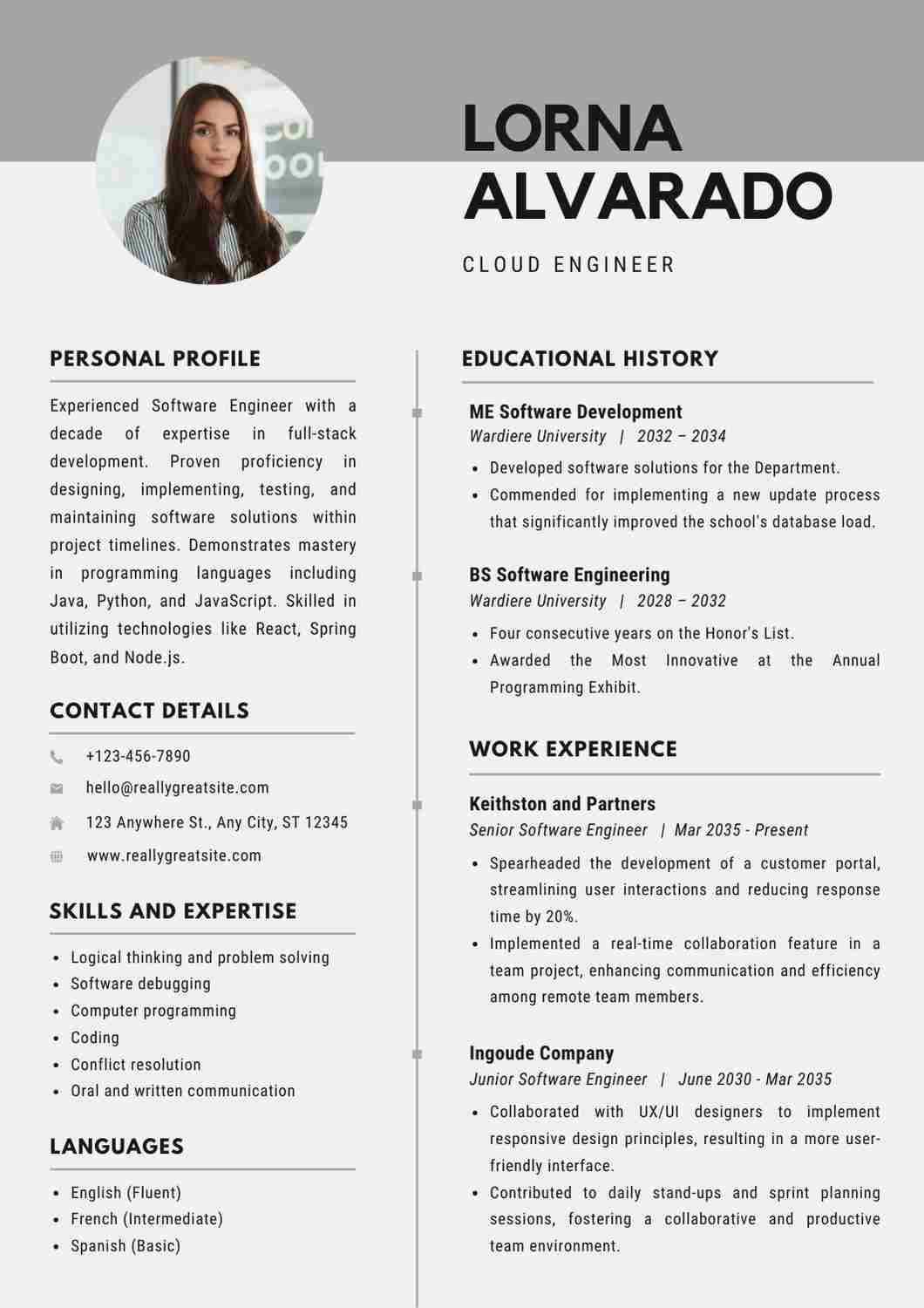 Cloud Engineer CV