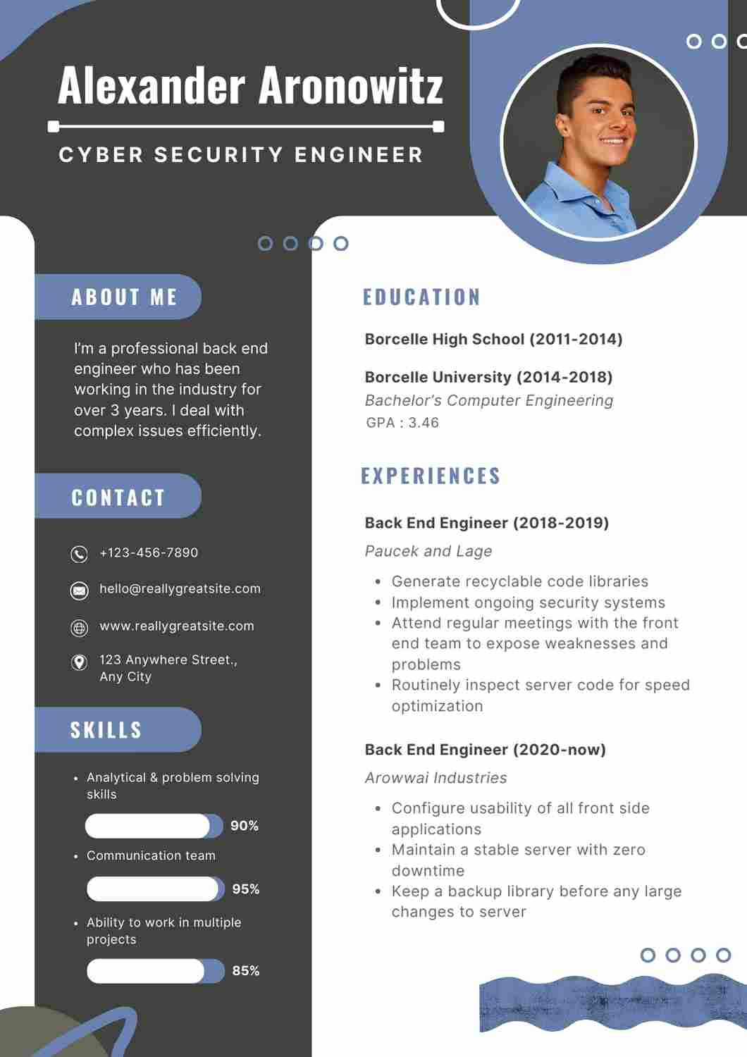 Cyber Security Engineer CV