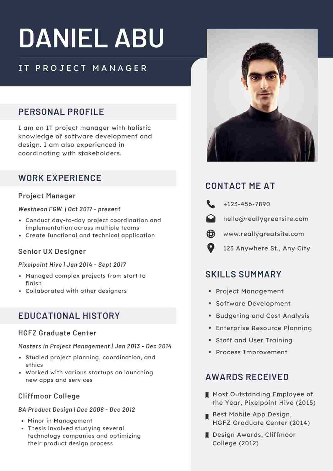 It Systems Security Manager CV