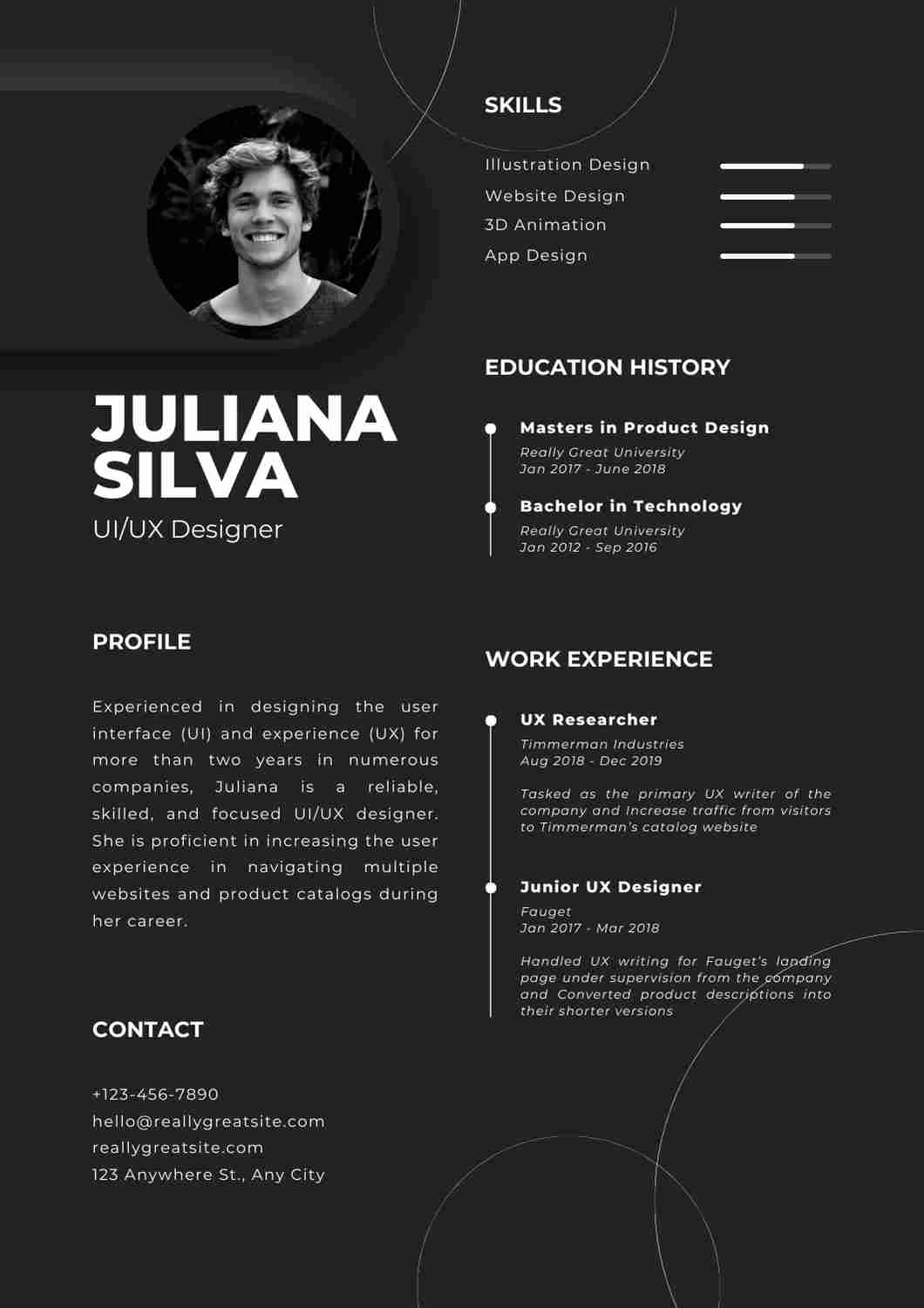 User Experience Designer CV