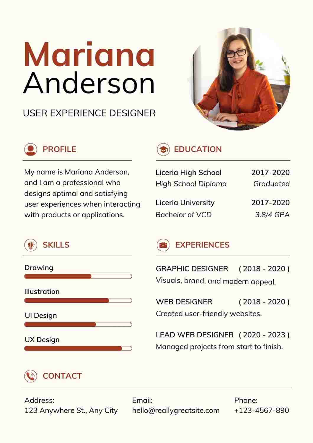 User Interface Designer CV